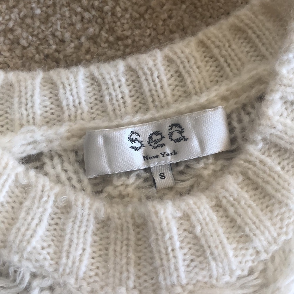 Sea New York Cream Puff Sleeved Knit Top Sz S - Picture 3 of 7